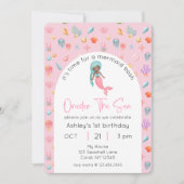 Zeemeermin Verjaardag Oneder Het Zee Foto Kaart (Voorkant)