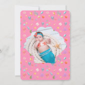 Zeemeermin Verjaardag Oneder Het Zee Foto Kaart (Achterkant)