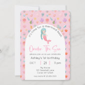 Zeemeermin Verjaardag Oneder Het Zee Foto Kaart (Voorkant)