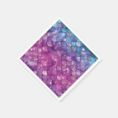 Zeemeermin Verjaardag Paarse Roze Servet (Hoek)