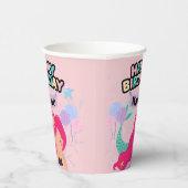 Zeemeermin Verjaardag Papier Bord Ontwerp – Onderw Papieren Bekers (Rechts)