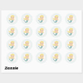 Zeemeermin verjaardag pastel sticker (Vel)