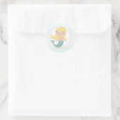 Zeemeermin verjaardag pastel sticker (Tas)