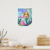 zeemeermin verjaardag poster (Keuken)