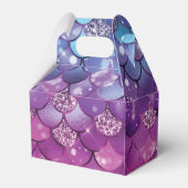 Zeemeermin Verjaardag Roze Blauw Glitter Bedankdoosjes (Achterkant)