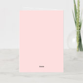 Zeemeermin verjaardag roze perzik folie wenskaart (Achterkant)