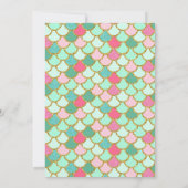 Zeemeermin Verjaardag Uitnodiging - Gold Glitter (Achterkant)