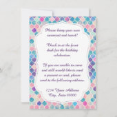 Zeemeermin Verjaardag Uitnodiging met Terug (Achterkant)