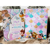 Zeemeermin Verjaardag Uitnodiging Zeemeermin en Pi