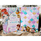 Zeemeermin Verjaardag Uitnodiging Zeemeermin en Pi