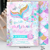 Zeemeermin Verjaardag Uitnodiging Zeemeermin Feest