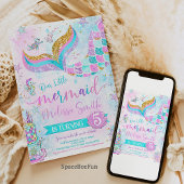 Zeemeermin Verjaardag Uitnodiging Zeemeermin Feest