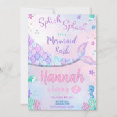 Zeemeermin Verjaardag Uitnodiging Zeemeermin Uitno (Voorkant)
