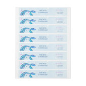 Zeemeermin Verjaardag Wrap Around Envelop Adres (Vel)