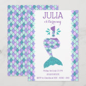 Zeemeermin Verjaardag Zeemeermin Nummer 1 Kaart (Voorkant / Achterkant)