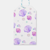 Zeemeermin Verjaardag Zwembad Party Dank u Cadeaulabel (Achterkant)