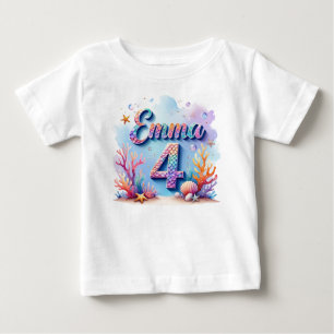Zeemeermin Verjaardags T-Shirt – Persoonlijke Naam