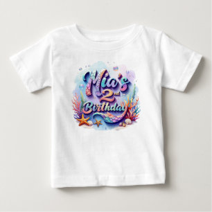 Zeemeermin Verjaardags T-Shirt – Persoonlijke Naam