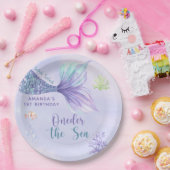 Zeemeermin verjaardagsfeest eigenaar van het Zee Z Papieren Bordje (Feest)