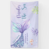 Zeemeermin verjaardagsfeest eigenaar van het Zee Z Spandoek (Verticaal)