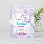 Zeemeermin Verjaardagsfeest Onder De Zee Feest Kaart (Staand voorkant)