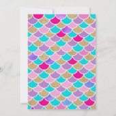 Zeemeermin Verjaardagsfeest Onder de Zee Uitnodigi Kaart (Achterkant)