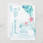 Zeemeermin Verjaardagsfeest Onder De Zee Zeemeermi Kaart (Voorkant)