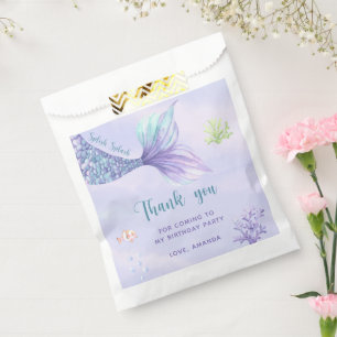 Zeemeermin verjaardagsfeest onder het Zee Dank u Bedankzakje