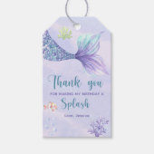 Zeemeermin Verjaardagsfeest Onder het Zee de Dank  Cadeaulabel (Voorkant)