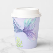 Zeemeermin Verjaardagsfeest onder het Zee Zeemeerm Papieren Bekers (Voorkant)