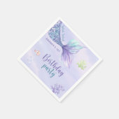 Zeemeermin Verjaardagsfeest onder het Zee Zeemeerm Servet (Hoek)