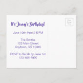 Zeemeermin Verjaardagsfeest Uitnodiging (Achterkant)