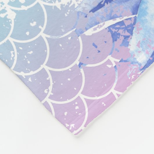 Zeemeermin Verjaardagsfeestje Cute Persoonlijke Na Fleece Deken (Hoek)