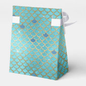 Zeemeermin verjaardagsfeestje gepersonaliseerd Bla Bedankdoosjes (Achterkant)