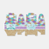 Zeemeermin verjaardagsfeestje gepersonaliseerde gu bedankdoosjes (Uitgevouwen)