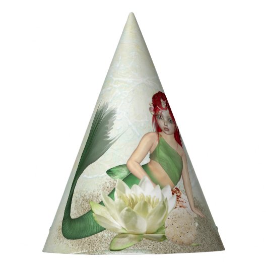 Zeemeermin verjaardagsfeestje meisje Pet Feesthoedjes (Voorkant)