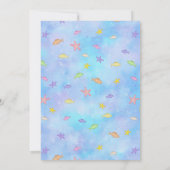 Zeemeermin verjaardagsfeestje onder het Zee Beach  Kaart (Achterkant)