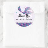 Zeemeermin Verjaardagsfeestje Stickers Paarse en B (Tas)