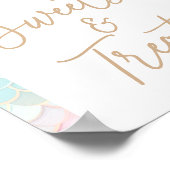 Zeemeermin Verjaardagsfeestje Sweets and Treats Te Poster (Hoek)