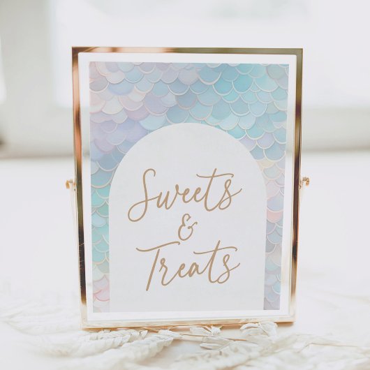 Zeemeermin Verjaardagsfeestje Sweets and Treats Te Poster