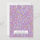 Zeemeermin verjaardagsfeestje uitnodiging Paarse & (Achterkant)