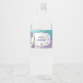 Zeemeermin Verjaardagsfeestje Waterfles Labels Etiket (Voorkant)