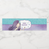 Zeemeermin Verjaardagsfeestje Waterfles Labels Waterfles Etiket (Enkel label)