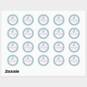 Zeemeermin verjaardagsgeschenk baby shower gunstet ronde sticker (Vel)