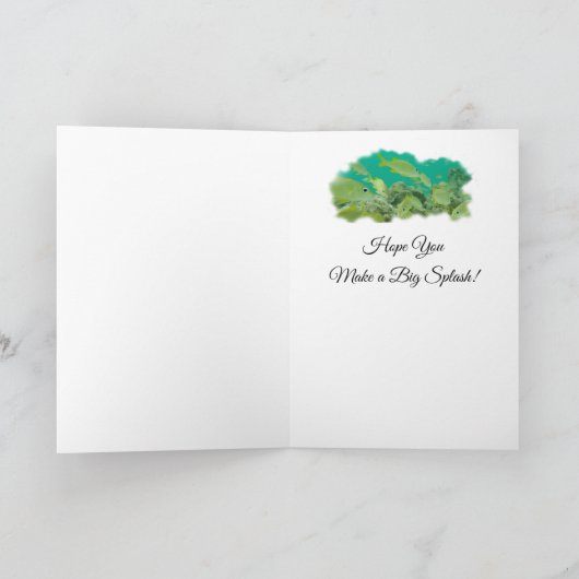 Zeemeermin Verjaardagskaart van Babe Monet Art Bedankkaart (Binnen)