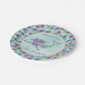 Zeemeermin Verjaardagspapier Borden Papieren Bordje (Gekanteld)