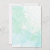 Zeemeermin Verjaardagsuitnodiging Blauwgroen en Pa Kaart (Achterkant)