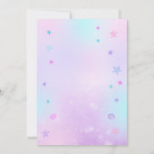 Zeemeermin Verjaardagsuitnodiging Kaart (Achterkant)