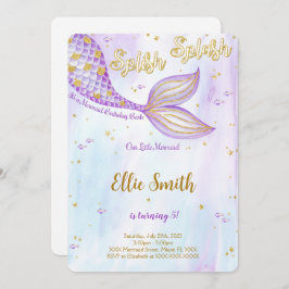 Zeemeermin Verjaardagsuitnodiging Kaart