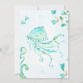 Zeemeermin verjaardagsuitnodiging Meisje Magische  Kaart (Achterkant)